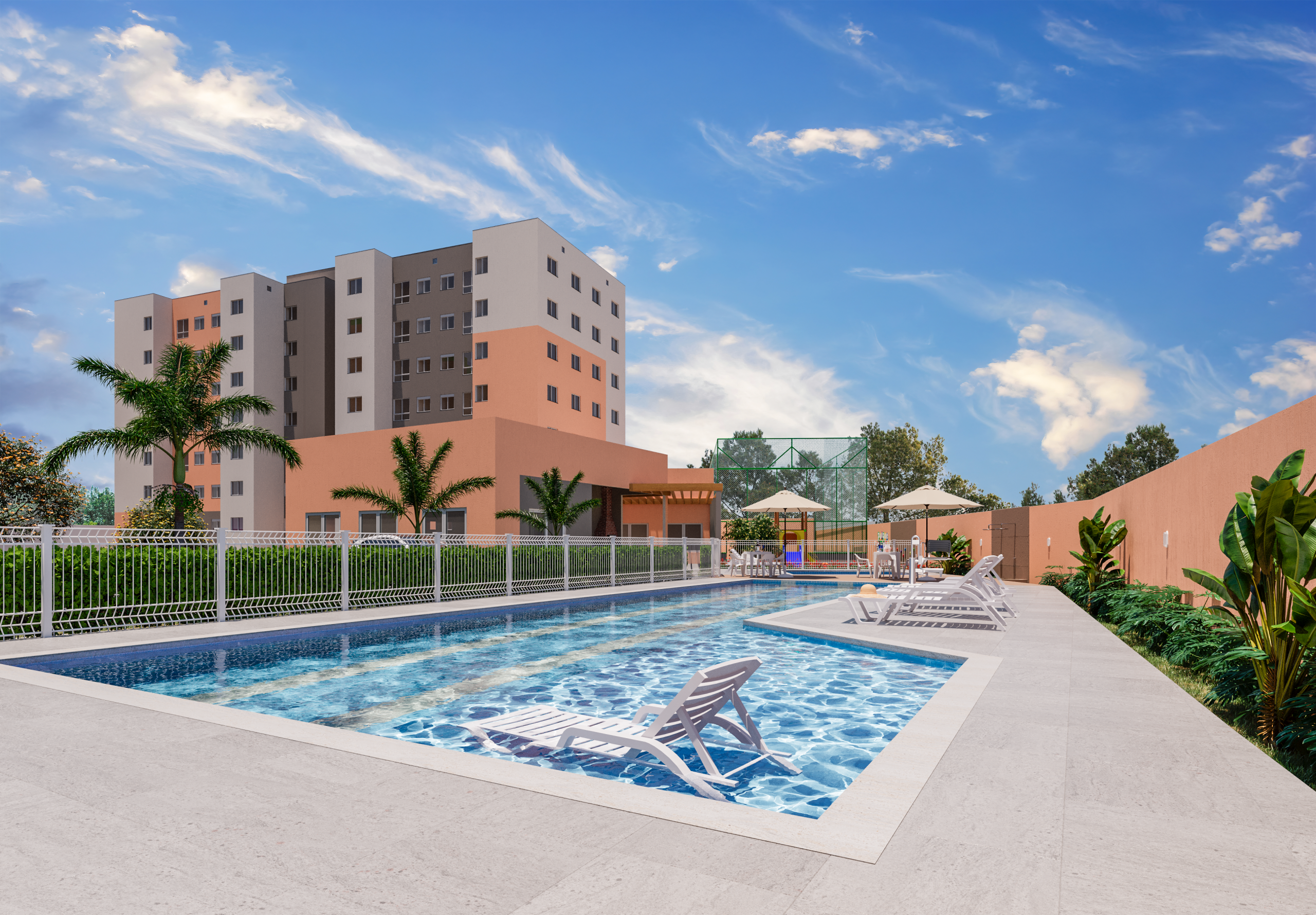 Piscina adulto e infantil do Vista dos Colibris